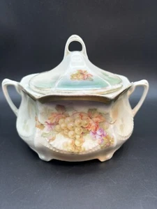 Antique RS Prussia Bavaria Biscuit Cracker Jar Grapes 5.5” AS IS - PLEASE READ - Picture 1 of 23