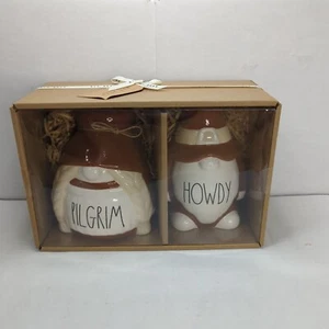 Juego de 2 gnomos peregrinos Howdy RAE DUNN - Imagen 1 de 2