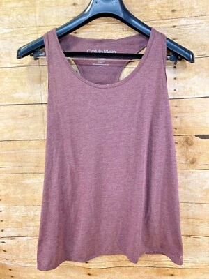 CALVIN KLEIN ROPA DE DORMIR SALÓN PIJAMA CAMISETA SIN MANGAS MUJER XL MORADO JASPEADO ⭐️COMO NUEVO⭐️ Foto 1 de 4