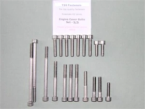 Kawasaki H2B/H2C/Triple KH - Engine Covers Bolts Set - Stainless Steel - Picture 1 of 1