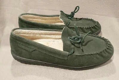 Timberland 3335 Men Suede Sherpa Indoor Slippers Outdoor Moccasins Green Size 12 - Image 1 of 4