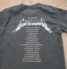 RARE 2012 Metallica Black Album European Tour Medium T-Shirt Metal Rock Music