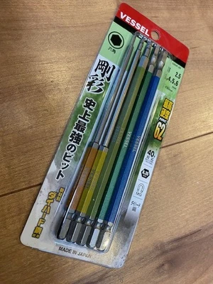 VESSEL Gosai Driver Bit 5pcs Set  2.5 / 3/4/5/6mm × 150mm GS5P-32 F/S - Image 1 of 4