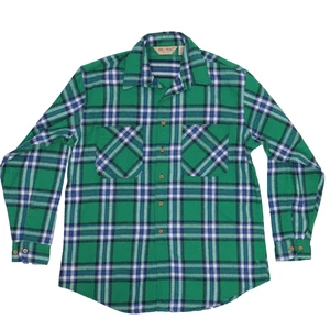 Camisa De Colección JC Penney Big Mac Hombres XLT Alta Verde Franela a Cuadros Manga Larga EE. UU. - Imagen 1 de 7
