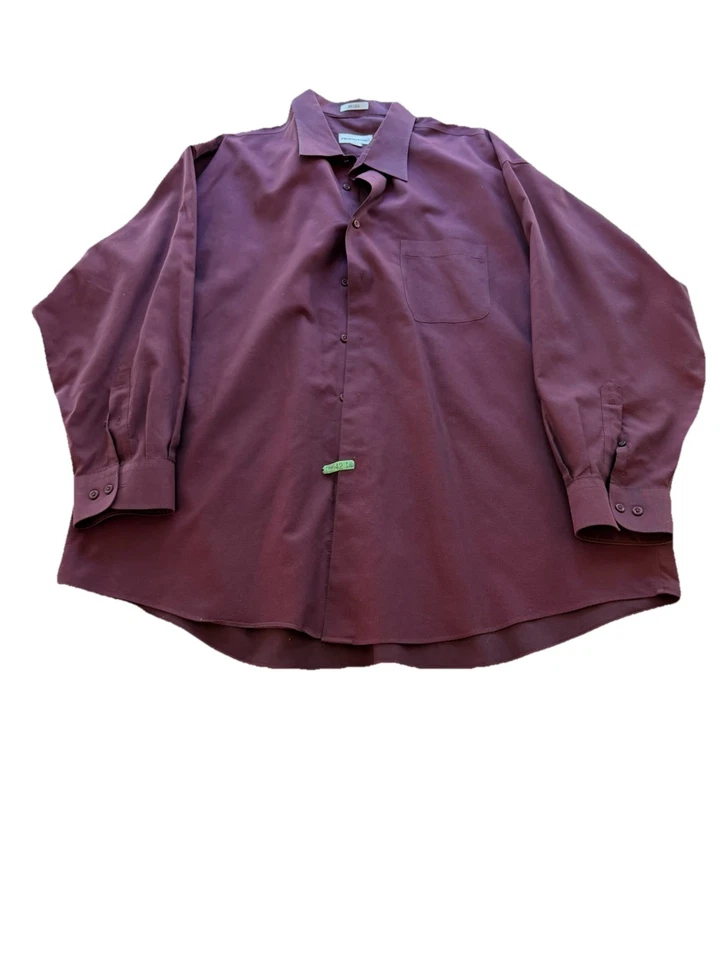 Camisa de vestir pronto uomo talla 19 34/35 manga larga púrpura 100% algodón Foto 1 de 4