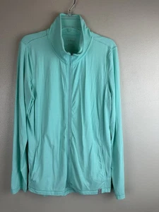 L L Bean Full Zip Mock Neck Women's Jacket Size Large Seafoam Green - Picture 1 of 10