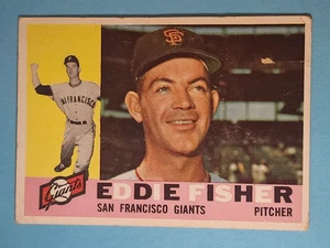 1960 Topps Eddie Fisher RC San Francisco Giants #23 GOOD ⚾ - Picture 1 of 11