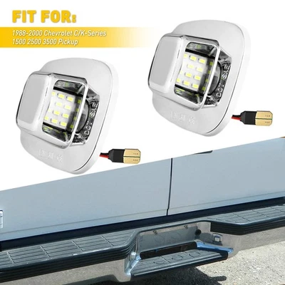 2 LED License Plate Light Lamp For Chevrolet C/K-SERIES 1500/2500/3500 1998-2000 - Image 1 of 4