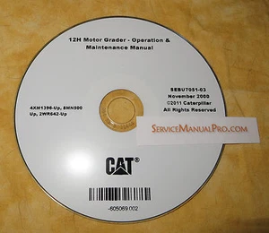 Sebu7051 Neu CAT 12H Motor Grader Betrieb Wartungsanleitung CD 4XM 8MN 2WR - Bild 1 von 1