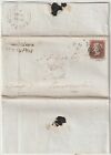 1846 DEVON WHIDDONDOWN PENNY POST EXETER LETTER TO LOUTH - STAMP REPLACED