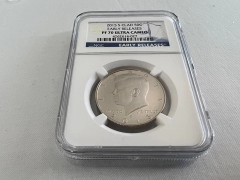 2015-S CLAD KENNEDY HALF DOLLAR EARLY RELEASE NGC PF70 BLUE LABEL "TOP POP" Cover