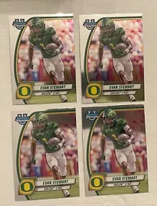 2024 Evan Stewart Bowman Chrome University Card Lot (4) - Picture 1 of 1