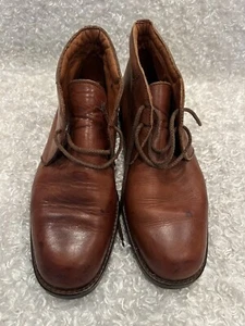 Botas Chukka COACH Mujer Marrón Cuero Liso Talla 7 Hechas en Italia - Imagen 1 de 10