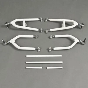 Front Control A-Arms +2+1 For Yamaha Banshee 350 YFZ 350 1987-2006 White+Silvery - Zdjęcie 1 z 16