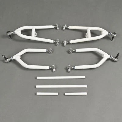 Front Control A-Arms +2+1 For Yamaha Banshee 350 YFZ 350 1987-2006 White+Silvery - Image 1 of 4