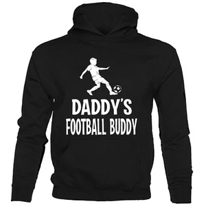 Daddy's Football Buddy Funny Hoodie Footie Hoody Boy Girl Birthday Present - Picture 1 of 7