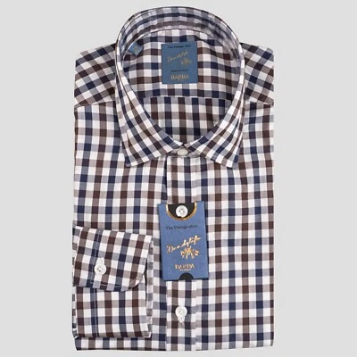 CAMISA BARBA NAPOLI NUEVA 100% ALGODÓN TALLA 15.5 US 39 EU BNSS55 Foto 1 de 3