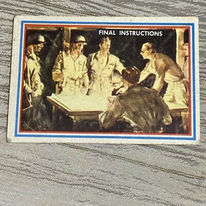 Tarjeta 1953 Topps Fighting Marines #24-Pacific, instrucciones finales - Imagen 1 de 2