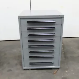 Equipto 8 Drawer Small Parts Tools Storage Shop Cabinet 30 x 28" x 44" New Paint - Picture 1 of 13