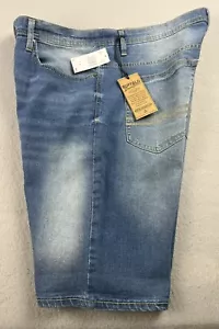 BUFFALO DAVID BITTON Men’s Evan-X Denim Jean Shorts Vintage Blue Size 38 NWT - Picture 1 of 12