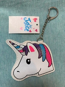 JUSTICE UNICORN EMOJI HANG ANYWHERE BAG CHARM SUPER CUTE!! - Picture 1 of 2
