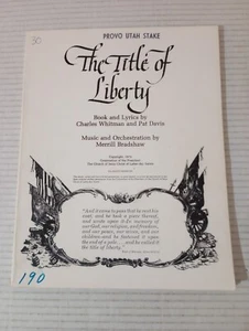 The Title Of Liberty Rare Music Book By Charles Whitman, Et Al LDS Mormon 1975 - Bild 1 von 20