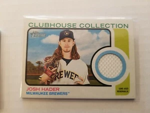 2022 Topps Heritage Clubhouse Collection Jersey Relic Josh Hader #CC-JHR Brewers - Picture 1 of 1