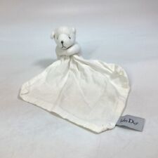 CHRISTIAN DIOR Baby Dior towel with teddy bear towel handkerchief cotton White