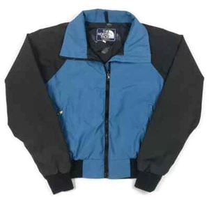 The North Face Mens M Bomber Style WindbreakerJacket Zip Pocket Blue Black - Picture 1 of 4