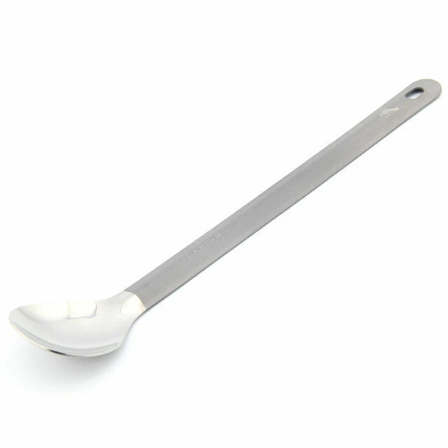 TOAKS Titanium Long Handled Spoon With Polished Bowl Slv-11 - Outdoor Camping