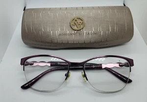 Adrienne Vittadini AV1216 Purple Eyeglass Glasses Frame 54-17-140 with Case - Picture 1 of 11