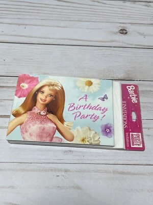 Vintage Barbie “A Birthday Party” Invitations (8) Sealed Package 1998 Mattel - Image 1 of 4