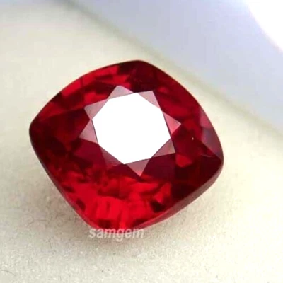 8 Ct AAA Certified Red Ruby Natural Cushion Cut Certified Loose Gemstone Best - Image 1 of 4