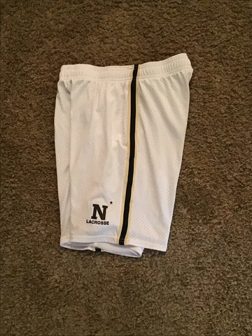 Naval Academy Midshipmen Navy Lacrosse Shorts Blue Gold Mens Medium Cover