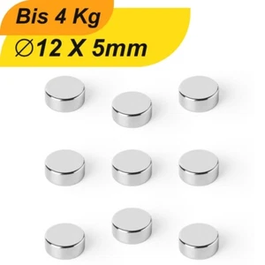 Neodymium Magnet 12x5mm Super High Holding Power Scheibenmagne Strong - Picture 1 of 7