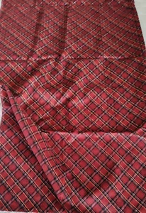 CORDUROY FABRIC 1.1mx1m CHECK PATTERN PURCHASED IN JAPAN - Picture 1 of 3