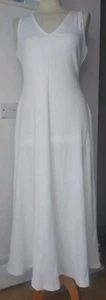 Mint Velvet Dress Maxi Beach Jersey Ribbed Summer Size Medium White UK 12 New - Picture 1 of 8