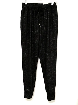 Jogger tejido tiro alto negro metálico profundo S INC International Concepts para mujer Foto 1 de 4