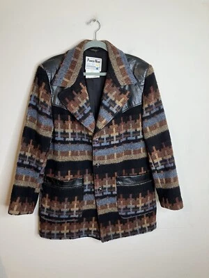 Pioneer Wear Vintage Southwest 3 Button Coat Wool Jacket Mens Size 42 USA - Image 1 of 4