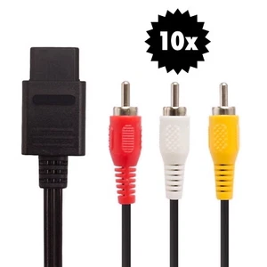 10x AV / TV-Kabel Video Anschlusskabel (NEU) SNES Super Nintendo 64 N64 GameCube - Bild 1 von 5