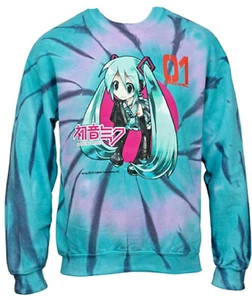 HATSUNE MIKU Tie Dye Long Sleeve Women's Sweatshirt - NWT - Picture 1 of 1