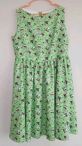 Abito Swing Natalizio Unico Vintage x Gremlins Donna Taglie Forti 2X Gizmo - Foto 1 di 5