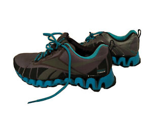 Reebok Womens ZigWild TR2 BD2272 Gray/Blue Running Shoes Lace Up Sz 9.5 Nice!