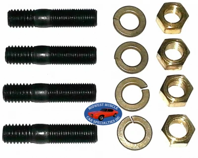 Perno perno de cabeza colector de admisión de escape del motor Ford Lincoln Mercury 3/8" 4 piezas H Foto 1 de 4