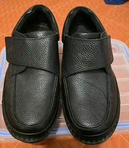 Propet M5015 Men's 9.5 XX 5E Scandia Strap Black Leather Diabetic Walking Shoes - Picture 1 of 9