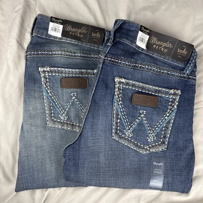 Wrangler Retro Sadie Bootcut Low Rise Jeans Women 13/14 x 32 Western Cowgirl - Image 1 of 4