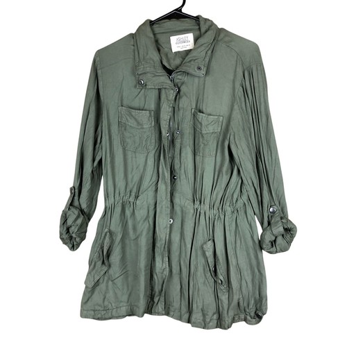 VETEMENTS Ashley capospalla giacca donna verde utility militare rotolo linguetta manica media