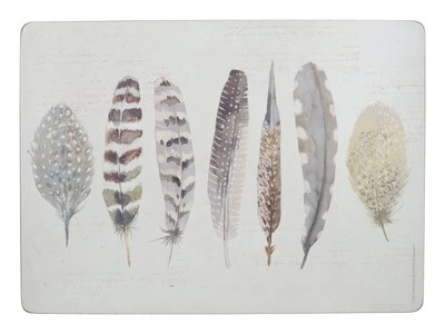 Creative Tops Feathers Pack Of 4 Large Premium Placemats - Image 1 of 4