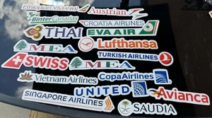 AIRLINE COMPANY LOGO WORLD AIRLINE AUFKLEBER KONVOLUT SET Lot D1 - Bild 1 von 1