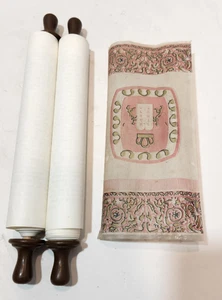 Rotolo Torah ebraico ebraico vintage illustrato giudaismo ebraico 9,5" - Foto 1 di 10